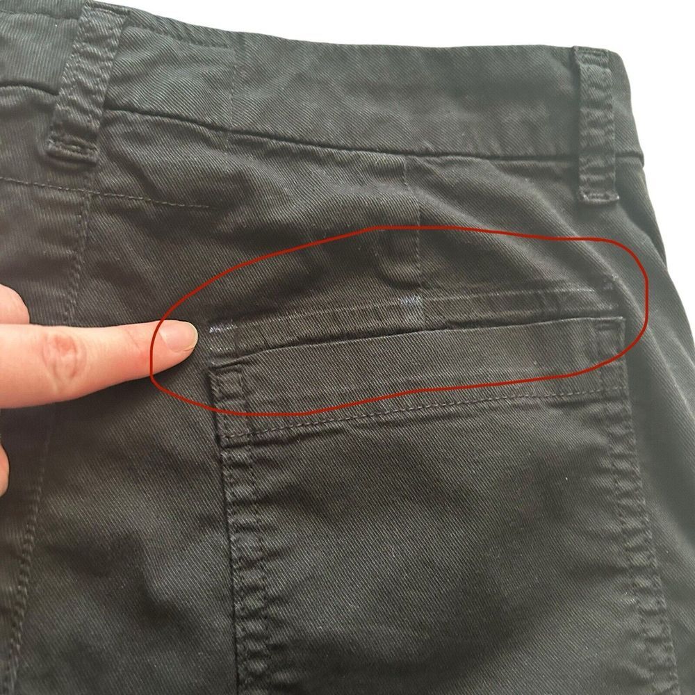 Frank & Eileen Womens Black Raw Hem Italian Twill Ankle Pants Size 4 *READ* - Picture 5 of 9